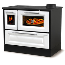 Kaminofen mit Backfach und Herdplatte Holzofen 8 kW Holz Ofen Mehrfachbelegung