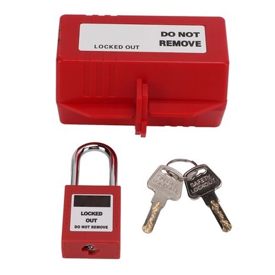 100 220V Electrical Plug Lockout Device With 38mm Padlock Key For Industrial SET