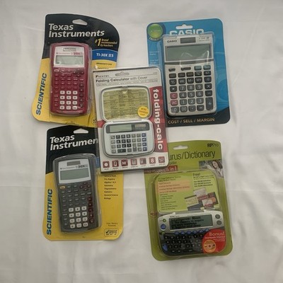 Texas Instrument  And Casio +  digital Dictionary-Thesaurus Lot Vintage