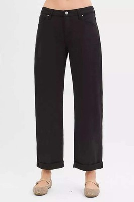 Trendsi Tummy Control Jeans Women's Mid Rise Ankle Barrel Relaxed Fit Jeans USA