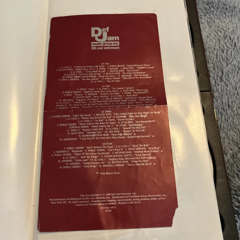 Def Jam Music Group 10th Anniversary Box Set CD Collection 4 CD Various Artist - Imagem 4 de 4