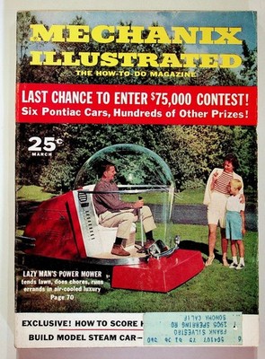 Mechanix Illustrated Magazine March 1958 #3 Power Mower Pontiac Fawcett