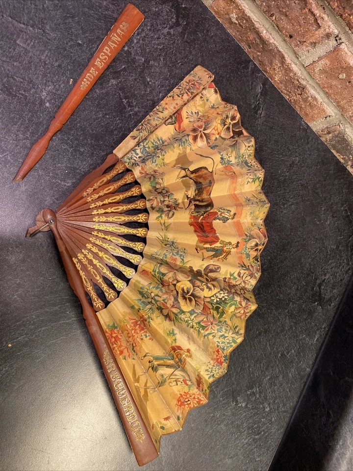 Lote de 5 ventiladores plegables antiguos COMO ESTÁN ~ Ver fotos para más detalles Foto 4 de 4