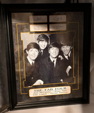 Framed The Beatles Prints The Fab Four With Signatures Autographs Copies