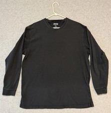 Duluth Trading Co Men's Longtail XL Black 100 Cotton Long Sleeve Shirt
