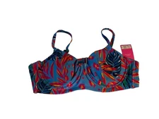 Tabitha Brown X Target Tropical/Leopard Top Only Swimsuit Size 24 New