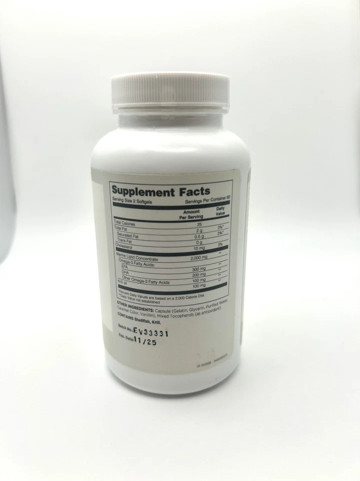 Pharmanex Marine Omega, suplemento de omega-3 con aceite de krill, 120 cápsulas blandas EXP 11/25 Foto 2 de 4