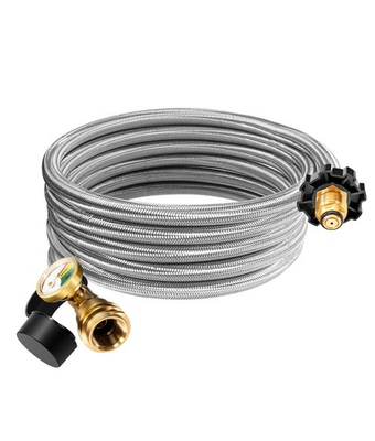#ad #ad 6 12FT Acme to QCC1 Propane Hose Stainless Steel Braided with Pressure Gauge US $57.98