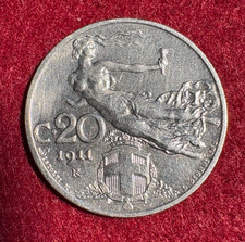 ITALIA: 20 CENTESIMI - 1911 R / CONSERVAZIONE /3431