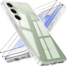 Clear Case for Samsung Galaxy S25, Soft TPU Slim Full Body Shockproof 