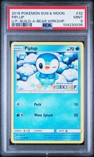Build a Bear Pokemon Card Piplup Promo Trading Card TCG PSA 9 Graded