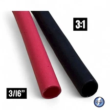 3/16" Shrink Tubing 3:1 Marine Grade Wire Wrap Adhesive Glue Lined Waterproof