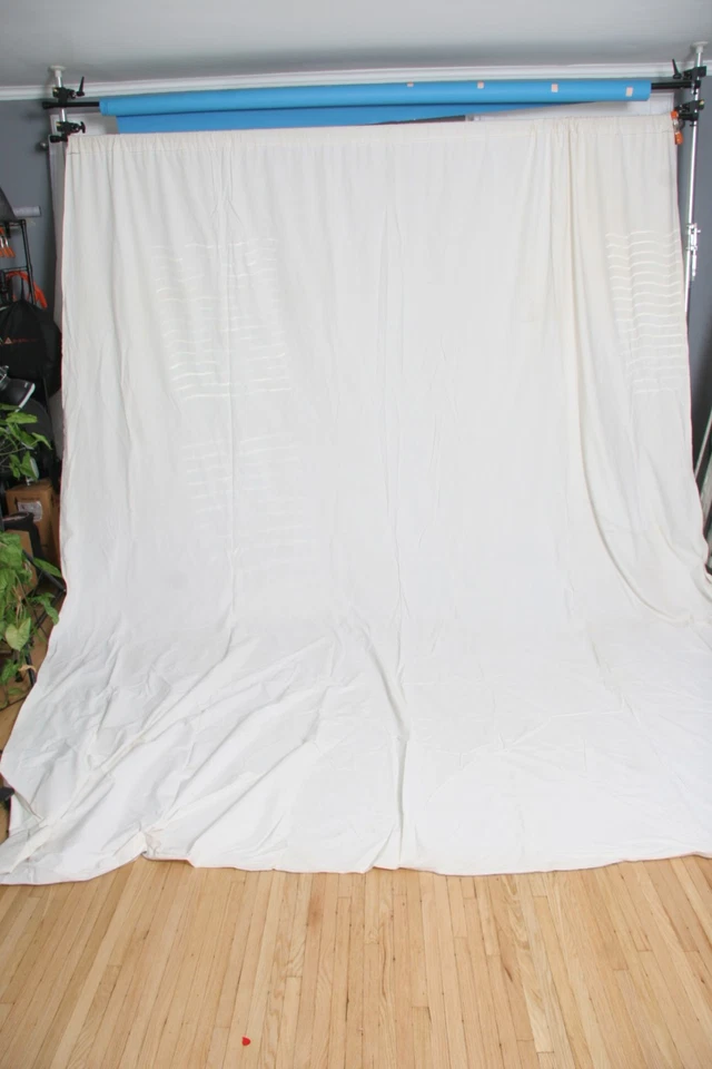 Fundo branco de tecido resistente 10'x16' musselina/algodão  - Imagem 4 de 4