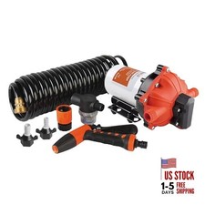 55-Series Washdown Pump Kit - 12V DC, 5.5 GPM, 70 PSI, Self-Priming, Coiled