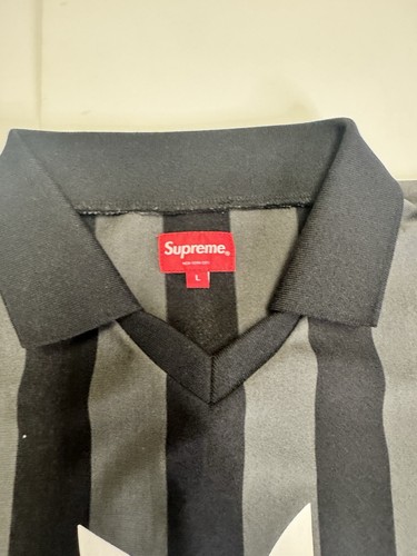 Supreme Black Playboy Soccer Polo Size L PRE-OWNED Rare Box Logo Skate - Picture 4 of 8