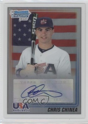 2010 Bowman Draft USA Team Refractor 34/199 Chris Chinea #USAA-7 Auto 9gj