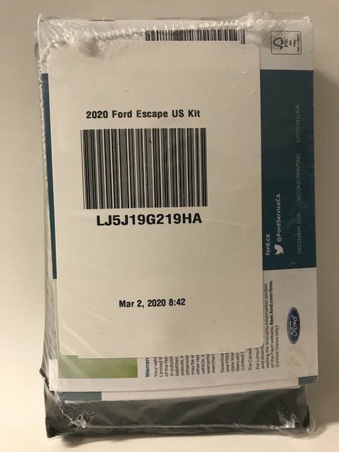 2020 Ford Escape Owner s Manual Set EBay