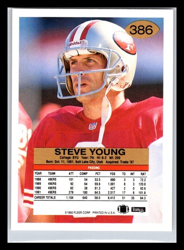 Fleer Football 1992 # 301 - 431 - ¡Elige tu tarjeta! - Imagen 172 de 262