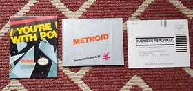 Metroid Nintendo NES Complete CIB Box Game Poster Instruction Manual Inserts !!!