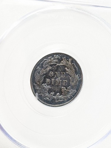 1888 Seated Liberty Dime 10C PCGS PR63 Toned ๐ - Picture 8 of 9