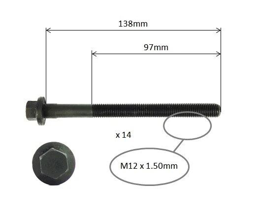 JUEGO COMPLETO DE JUNTAS + JUEGO DE PERNOS DE CULATA PARA FORD FAIRMONT AU2 2000-2001 4,0 L I6 Foto 2 de 2