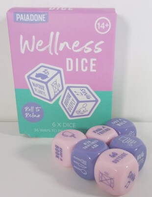 Paladone Wellness Dice 36 Ways To Practise Self Care 6x dice
