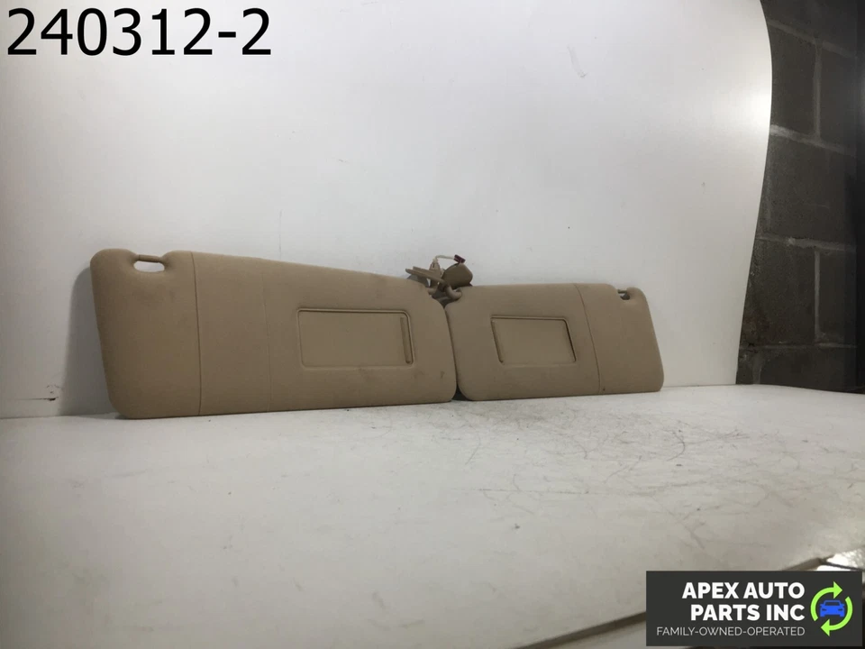 OEM 2005 BMW X5 FRONT LEFT & RIGHT SUN VISOR SHADE COVER TAN SET - Изображение 2 из 4