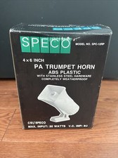 NEW Speco 4" x 6" Weatherproof PA Speaker Horn - White SPC-12RP ABS Plastic