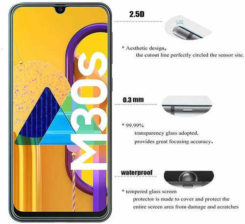 Safety Glass Foil For Samsung Galaxy A30s A50s M30s Heavy Duty Full Clear 9H - 第 5/7 張圖片