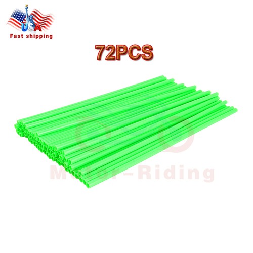 72x Motorcycle Dirt Pit Bike Spoke Skins Covers Wraps Wheel Rim Guard Protector - Foto 11 di 42