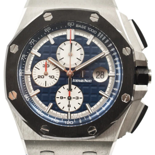 Audemars Piguet — AUDEMARS PIGUET  -  Royal Oak Offshore 44mm Blue Dial in Platinum