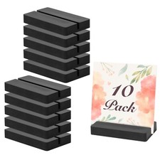 Acrylic Sign Stand Card Holder, 10 PCS Place Sign Holders With Card Slot, Sta...