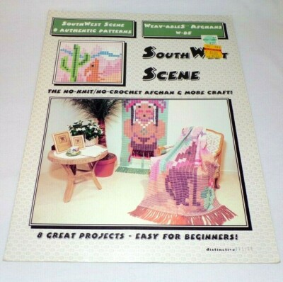 Distinctive Designs Weav-ables Afghans W-B5 Southwestern No Crochet Pattern 