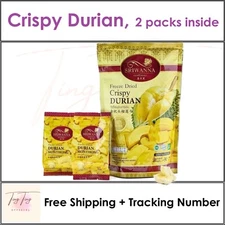 Monthong Durian Dehydrate Freeze Dried Crispy Snack Thai Premium King of Fruit