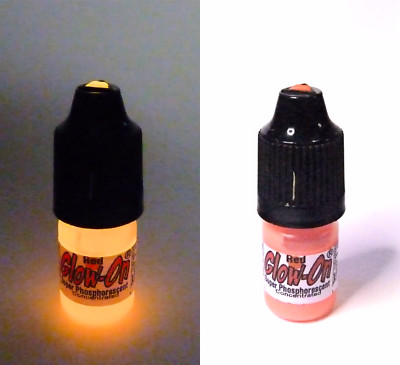 Glow-On RED For Gun Sights, Fishing Lures W/Tip Applicator 3 ml vial