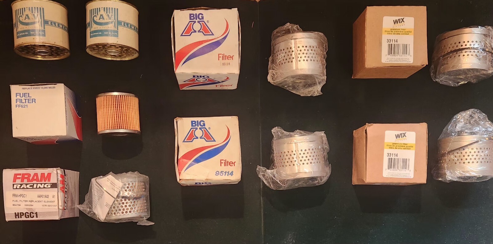 Oem CAV Fuel Filters, Aftermarket WIX, Big "A",  FRAM Fuel Filters Maserati 3500