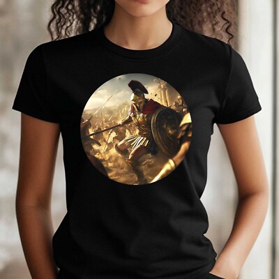 Frauen T-Shirt Spartanischer Krieger Motiv Baumwolle Größe S bis 3XL