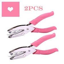 2Pcs DIY Single Hole Punch Paper Puncher Heart Shape Cutter Embossing Craft Tool