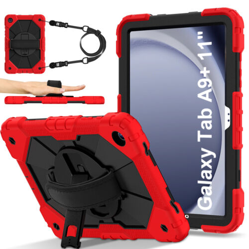 For Samsung Galaxy Tab A9+ A8 S7 FE Heavy Duty Shockproof Rugged Case with Strap - Picture 16 of 18