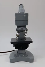 VINTAGE American Optical Series 60 Microscope, Two Objectives, w/Light - TESTED