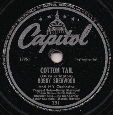 Bobby Sherwood And His Orchestra - Snap Your Fingers / Cotton Tail 1946 Shellac,