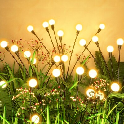 Flumy Solar Outdoor Lights, Waterproof Solar Garden Lights, New Upgraded 4 Pa...
