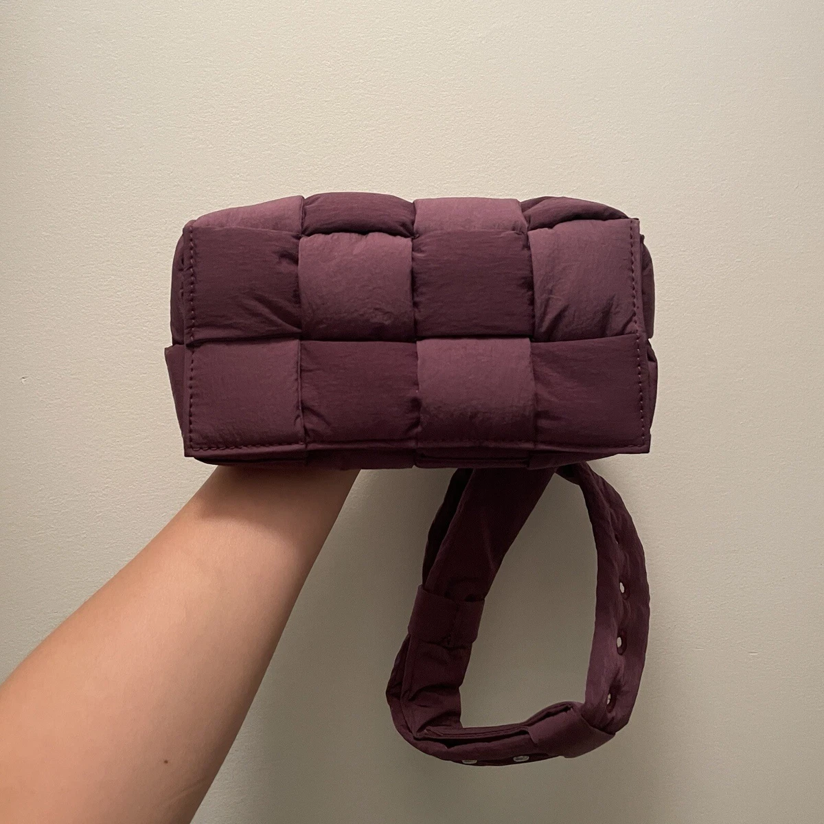 Bottega Veneta Padded Tech Cassette Bag Belt Bag Crossbody Mystic Purple