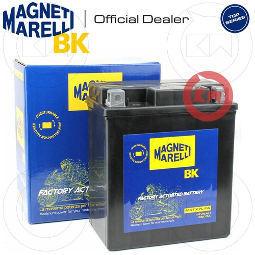 BATTERIA MAGNETI MARELLI YTX7L-BS 12V 6Ah HONDA CB F HORNET - S 600 2005 2006 - Foto 3 di 4