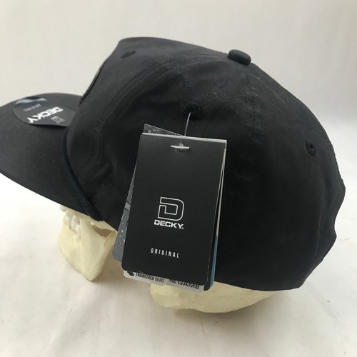 Decky 5 Panel w/Braid Cotton Caps Hats Snapback Black NEW Slayer Pro Shops Patch - Picture 7 of 12