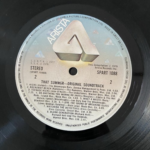 THAT SUMMER! (1979) movie soundtrack Vinyl LP Elvis Costello Ramones Patti Smith - Picture 4 of 6