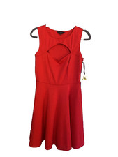 Jack BB Dakota Red Cutout Fit And Flare Sleeveless Keyhole Chest Dress NWT 8