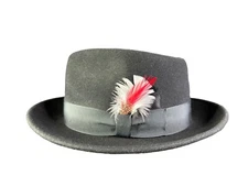 Meyer The Hatter Black Lite Felt Capas Design 100% Wool Fedora Size Large -7 3/8