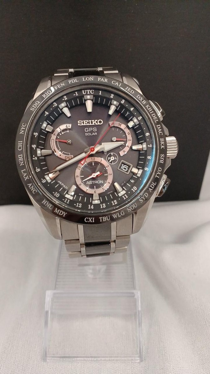 Seiko Astron 8X53-0AB0-2 SBXB041 Day Date Box Solar Mens Seiko Astron 8X53-0AB0-2 SBXB041 Day Date Box Solar Mens