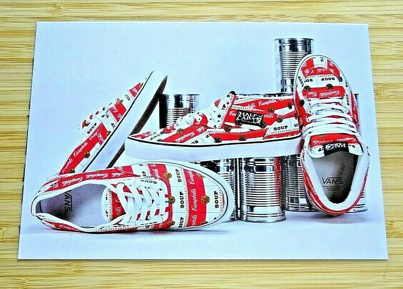 BASKETS : CARTE POSTALE, FOURGONNETTES AUTHENTIQUES PRO & HALF CAB PRO x SUPREME « SOUPE CAMPBELLS »